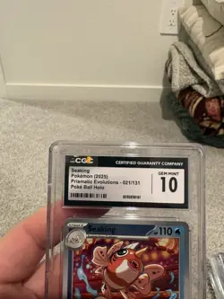 CGC Gem Mint 10 Seaking Poke Ball 021/131 Pokemon Prismatic Evolutions PRE EN - Image 3