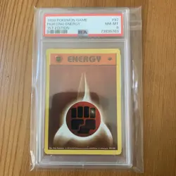 1999 Pokemon Game Fighting Energy #97 1ST Edition PSA 8 - Image 1