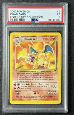 CHARIZARD PSA 1 2002 POKEMON LEGENDARY COLL #3/110 PR 633 - Image 1