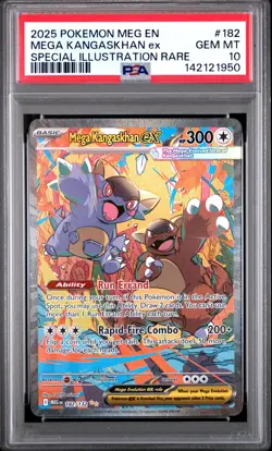 2025 POKEMON MEG EN-SPECIAL ILLUSTRATION RARE #182 MEGA KANGASKHAN EX PSA 10 - Image 1