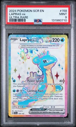 2024 POKEMON SCR EN-STELLAR CROWN ULTRA RARE #158 LAPRAS EX PSA 9 - Image 1