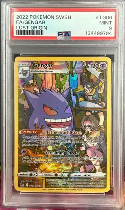 2022 Pokemon TCG Lost Origin Gengar Full Art Trainer Gallery PSA 9 MINT - Image 1