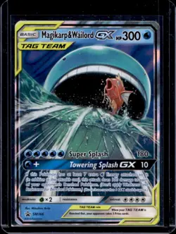 2019 Pokemon SM Black Star Promos Magikarp & Wailord Tag Team #SM166 - Image 1