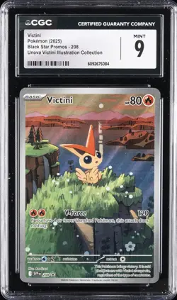 2025 POKEMON PROMOS UNOVA VICTINI ILLUSTRATION COLLECTION #208 VICTINI CGC 9 - Image 1