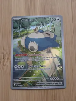 Snorlax SVP 051 Promo Pokemon Scarlet & Violet 151 ETB Black StarPromo NM - Image 1