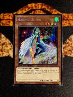 YUGIOH • HARPIE QUEEN • PRISMATIC SECRET RARE • SBC2-ENH03 • 1st EDITION • NM - Image 1