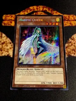 YUGIOH • HARPIE QUEEN • PRISMATIC SECRET RARE • SBC2-ENH03 • 1st EDITION • NM - Image 2