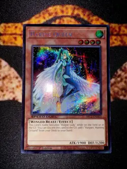YUGIOH • HARPIE QUEEN • PRISMATIC SECRET RARE • SBC2-ENH03 • 1st EDITION • NM - Image 5