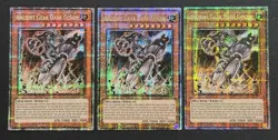 2025 YUGIOH MP25 1ST ED STARLIGHT RARE ANCIENT GEAR DARK GOLEM X3 NM SET - Image 1