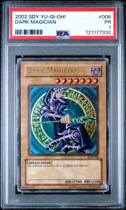 2002 YU-GI-OH! STARTER DECK: YUGI #006 DARK MAGICIAN PSA 1 - Image 1