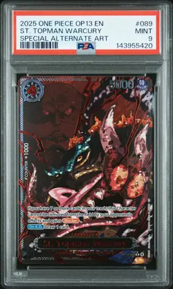 2025 ONE PIECE OP13-CARRYING ON HIS WILL #089 ST. TOPMAN WARCURY PSA 9 - Image 1