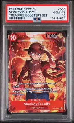 2024 ONE PIECE PROMOS TREASURE BOOSTERS SET #006 MONKEY D. LUFFY PSA 10 - Image 1
