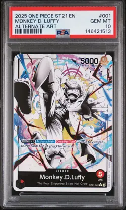 2025 ONE PIECE STARTER DECK ST21-EX GEAR 5 #001 MONKEY D. LUFFY PSA 10 - Image 1
