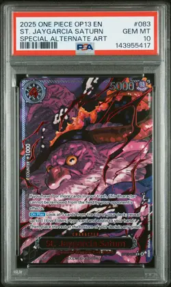 2025 ONE PIECE OP13-CARRYING ON HIS WILL #083 ST. JAYGARCIA SATURN PSA 10 - Image 1