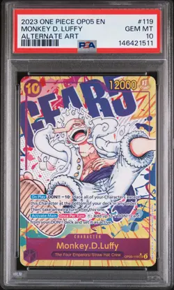 2023 ONE PIECE OP05-AWAKENING OF THE NEW ERA #119 MONKEY D. LUFFY PSA 10 - Image 1