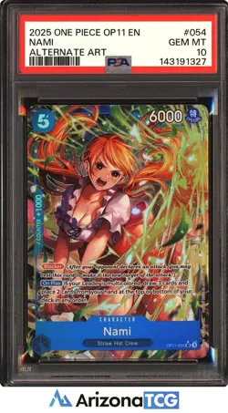 One Piece 2025 Nami OP11-054 Alternate Art SR OP11 GEM MINT PSA 10 - Image 1