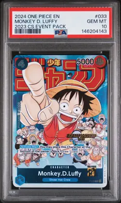 2024 ONE PIECE CHAMPIONSHIP 2023 EVENT PACK #033 MONKEY D. LUFFY PSA 10 - Image 1
