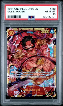 2024 ONE PIECE OP09-EMPERORS IN THE NEW WORLD #118 GOL D. ROGER PSA 10 - Image 1