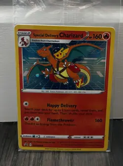Special Delivery Charizard Pokemon Center Promo Card Holo (SWSH075) - SEALED - Image 1