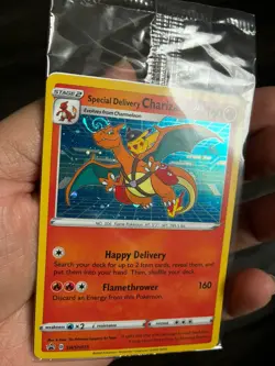 Special Delivery Charizard Pokemon Center Promo Card Holo (SWSH075) - SEALED - Image 4