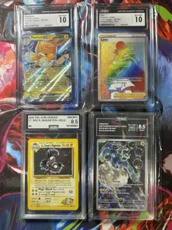 Pokemon Graded Card Slab Lot Of 4 Modern CGC 10 - Vintage 8.5 Lt Surge Magneton+ - Image 1