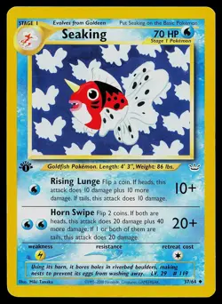 Pokemon Card Seaking 37/64 Neo Revelation 1st Edition - Image 1