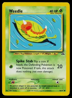 Pokemon Neo Discovery 70/75 Weedle Pokemon Card - Image 1