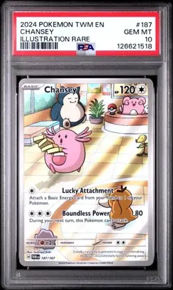 CHANSEY #187 PSA 10 Pokemon TCG Illustration Twilight Masquerade Card Gem MT - Image 1