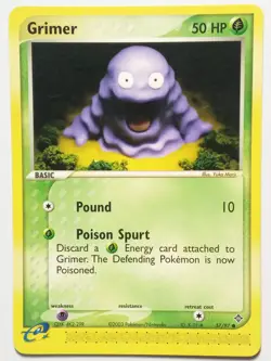 Grimer 57/97 LP - Yuka Morii Clay Art - EX Dragon Pokemon Card $2 Combined Ship - Image 1