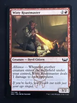 1x Witty Roastmaster (131) Streets Of New Capenna LP MTG Magic the Gathering x1 - Image 1