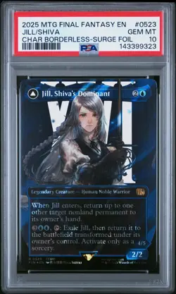 2025 MTG FINAL FANTASY SURGE JILL, SHIVA'S DOMINANT/SHIVA, WARDEN OF ICE PSA 10 - Image 1