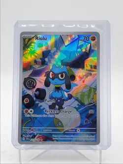 RIOLU 2023 POKEMON SCARLET & VIOLET ILLUSTRATION RARE 215/198 Q5542 - Image 1