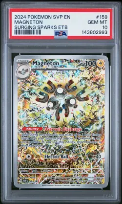 2024 POKEMON SVP EN-SV BLACK STAR PROMO #159 MAGNETON PSA 10 - Image 1
