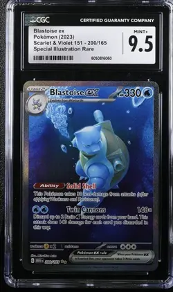 Pokemon 2023 Blastoise ex S&V 151 #200/165 Special Illustration Rare CGC 9.5 - Image 1