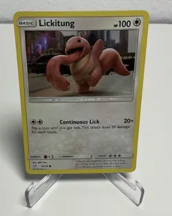 Pokemon TCG Lickitung Detective Pikachu 16/18 Holo Common - Image 1