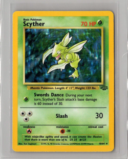 Scyther 10/64 - Pokemon Jungle Unlimited Holo Rare Card WOTC MP - Image 1