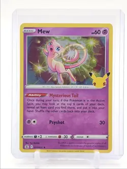 MEW 2021 POKEMON SWSH CELEBRATIONS HOLO RARE A 011/025 Q4490 - Image 1