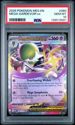 2025 POKEMON MEG EN-MEGA EVOLUTION #060 MEGA GARDEVOIR EX PSA 10 - Image 1