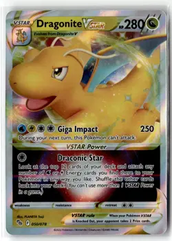 Dragonite VSTAR ⭐ 050/078 Holo Rare VSTAR Pokemon GO 2022 Pokemon NM - Image 1