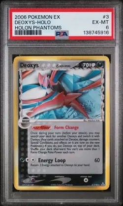 2006 POKEMON EX HOLON PHANTOMS #3 DEOXYS-HOLO PSA 6 - Image 1