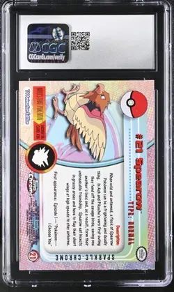 Pokemon 2000 Spearow Chrome Series 1 21 CGC 10 - Image 2