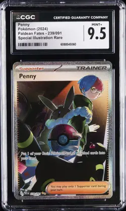 2024 POKEMON PALDEAN FATES SPECIAL ILLUSTRATION RARE #239/091 PENNY CGC 9.5 - Image 1