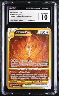 Pokemon 2023 Arceus VSTAR GG Holo Crown Zenith GG70 CGC 10 - Image 1