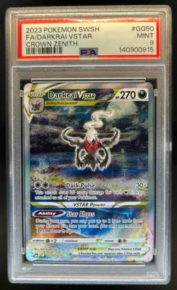 2023 Pokemon SWSH Crown Zenith Darkrai VST Galarian Gallery #GG50/GG70 PSA 9 - Image 1