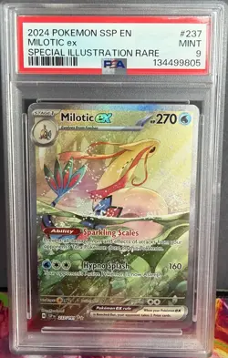 2024 Pokemon TCG Surging Sparks Milotic EX Special Illustration Rare PSA 9 MINT - Image 1