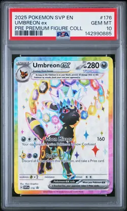 2025 POKEMON SVP PROMO PREMIUM FIGURE COLLECTION #176 UMBREON EX PSA 10 - Image 1