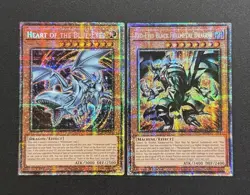 2025 YUGIOH MP25 1ST ED STARLIGHT RARE HEART OF BLUE EYES & RED EYES METAL NM - Image 1