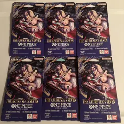 OP14 - EB04 | The Azure Sea’s Seven One Piece TCG Sleeved Booster | Lot of 6 - Image 1