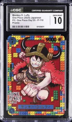 2025 ONE PIECE JAPANESE PC: ONE PIECE DAY'25 PROMO MONKEY D. LUFFY CGC 10 - Image 1
