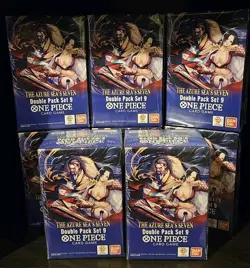 8x One Piece Double Packs Set 9 OP14 - Azure Sea’s Seven Display amount no box - Image 1